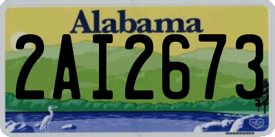 AL license plate 2AI2673