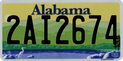 AL license plate 2AI2674
