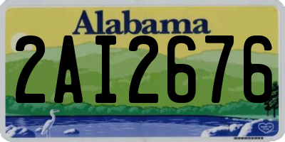 AL license plate 2AI2676