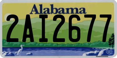 AL license plate 2AI2677