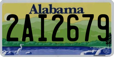 AL license plate 2AI2679