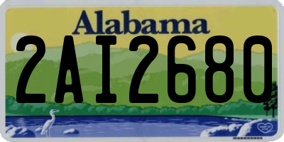 AL license plate 2AI2680