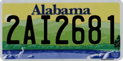 AL license plate 2AI2681