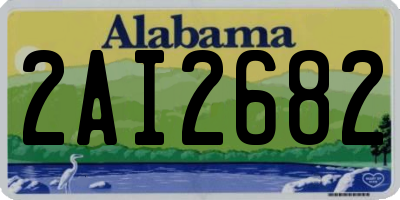 AL license plate 2AI2682