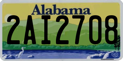 AL license plate 2AI2708