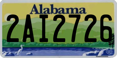 AL license plate 2AI2726