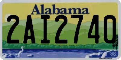 AL license plate 2AI2740