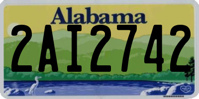 AL license plate 2AI2742