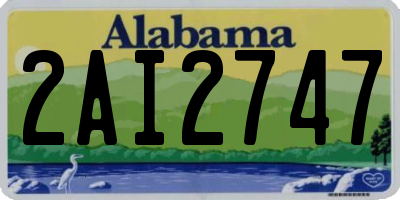 AL license plate 2AI2747