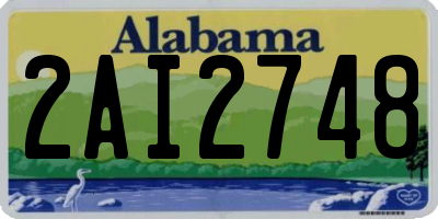 AL license plate 2AI2748