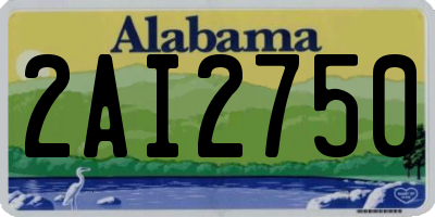 AL license plate 2AI2750