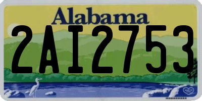 AL license plate 2AI2753