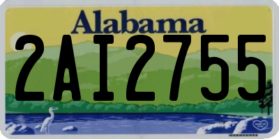 AL license plate 2AI2755
