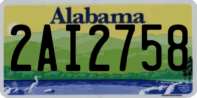 AL license plate 2AI2758