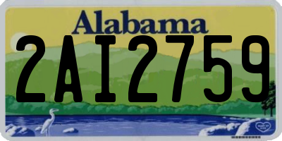 AL license plate 2AI2759