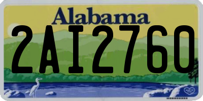 AL license plate 2AI2760