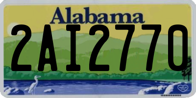 AL license plate 2AI2770