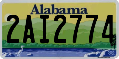 AL license plate 2AI2774