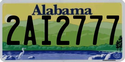 AL license plate 2AI2777