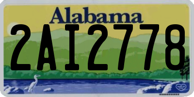 AL license plate 2AI2778