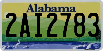 AL license plate 2AI2783