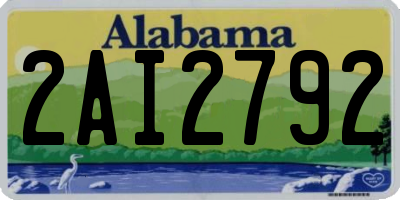 AL license plate 2AI2792