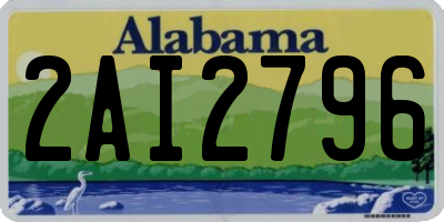 AL license plate 2AI2796