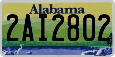 AL license plate 2AI2802