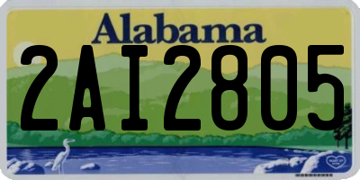 AL license plate 2AI2805