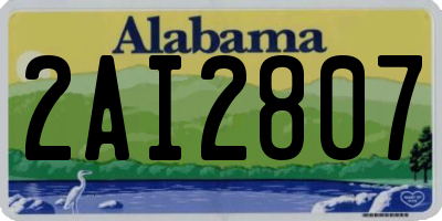 AL license plate 2AI2807