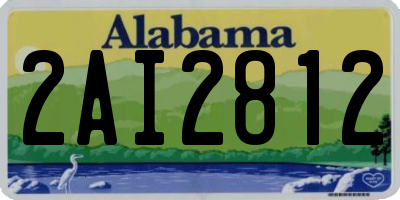 AL license plate 2AI2812