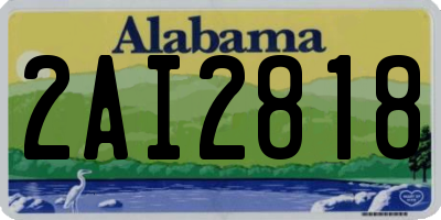 AL license plate 2AI2818