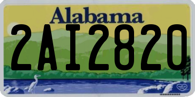 AL license plate 2AI2820