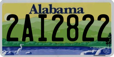AL license plate 2AI2822