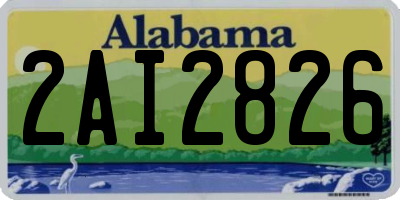 AL license plate 2AI2826