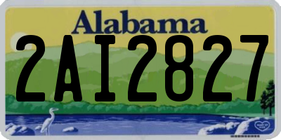 AL license plate 2AI2827