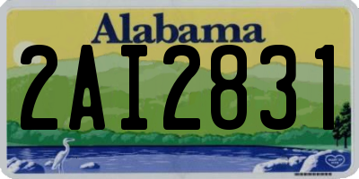AL license plate 2AI2831