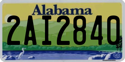 AL license plate 2AI2840