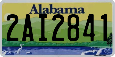 AL license plate 2AI2841