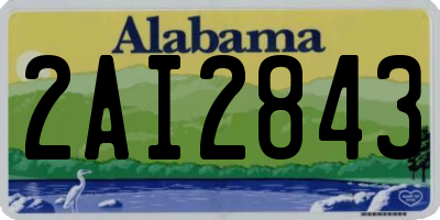 AL license plate 2AI2843