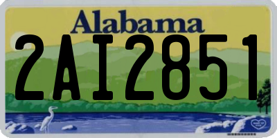 AL license plate 2AI2851