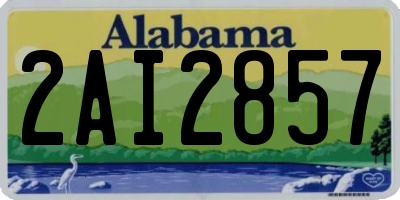 AL license plate 2AI2857