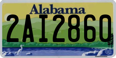 AL license plate 2AI2860