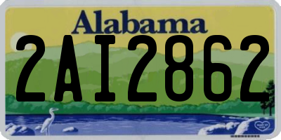 AL license plate 2AI2862