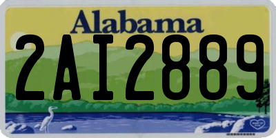 AL license plate 2AI2889