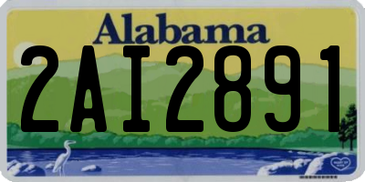AL license plate 2AI2891
