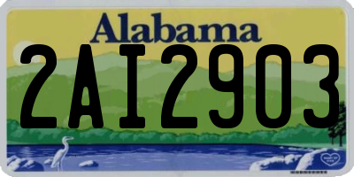 AL license plate 2AI2903