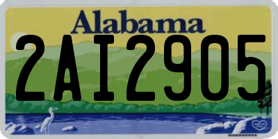 AL license plate 2AI2905