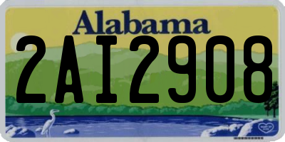 AL license plate 2AI2908