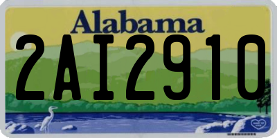 AL license plate 2AI2910